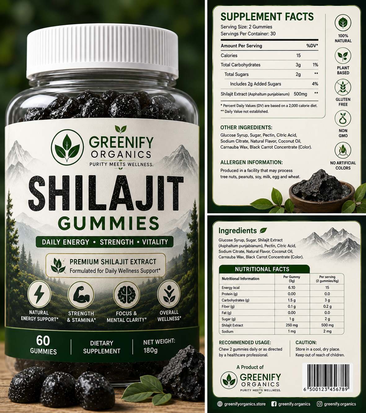 Premium Shilajit Gummies – Daily Vitality & Wellness Shilajit Gummies – Premium Daily Energy Support