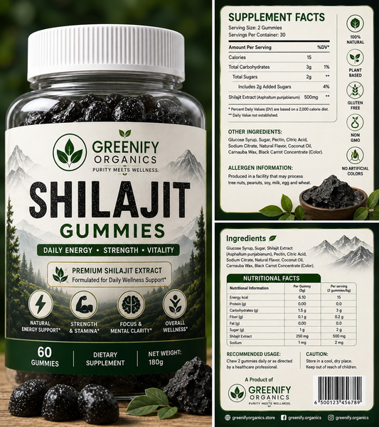 Premium Shilajit Gummies – Daily Vitality & Wellness Shilajit Gummies – Premium Daily Energy Support