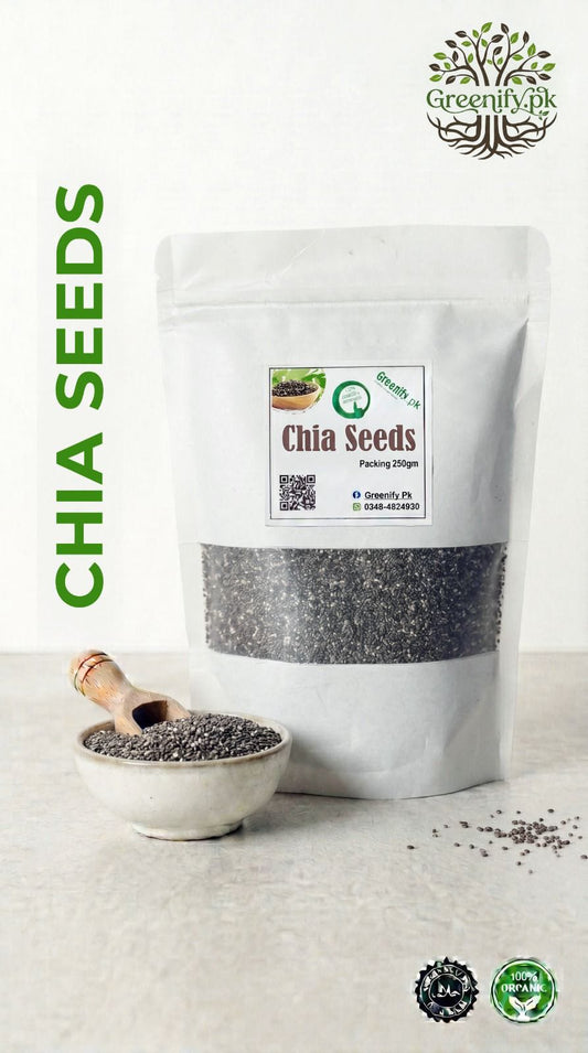 Chia Seeds 250gm Organic Halal by Greenify.pk