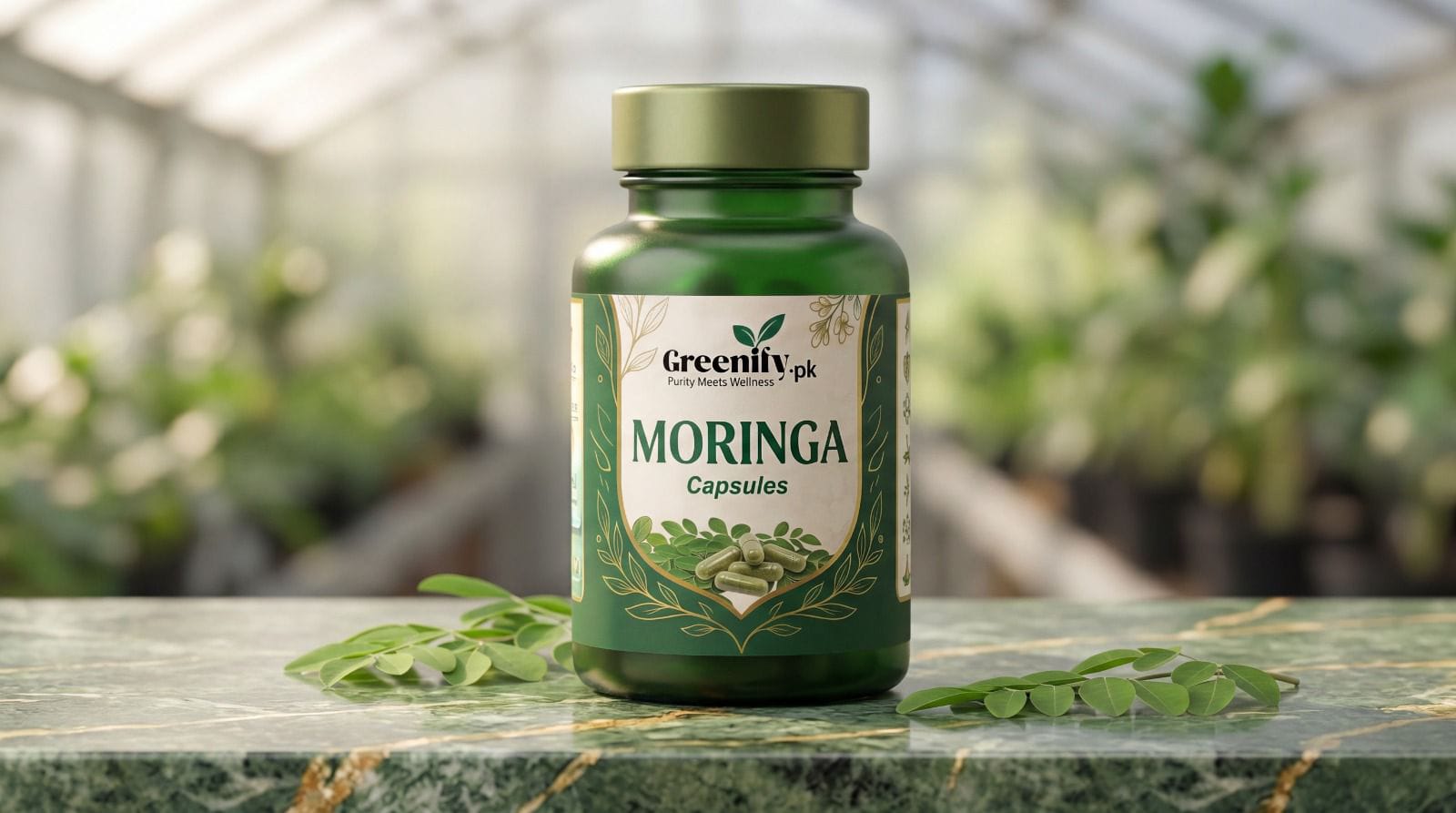 Moringa Capsules Premium Herbal Supplement by Greenify.pk